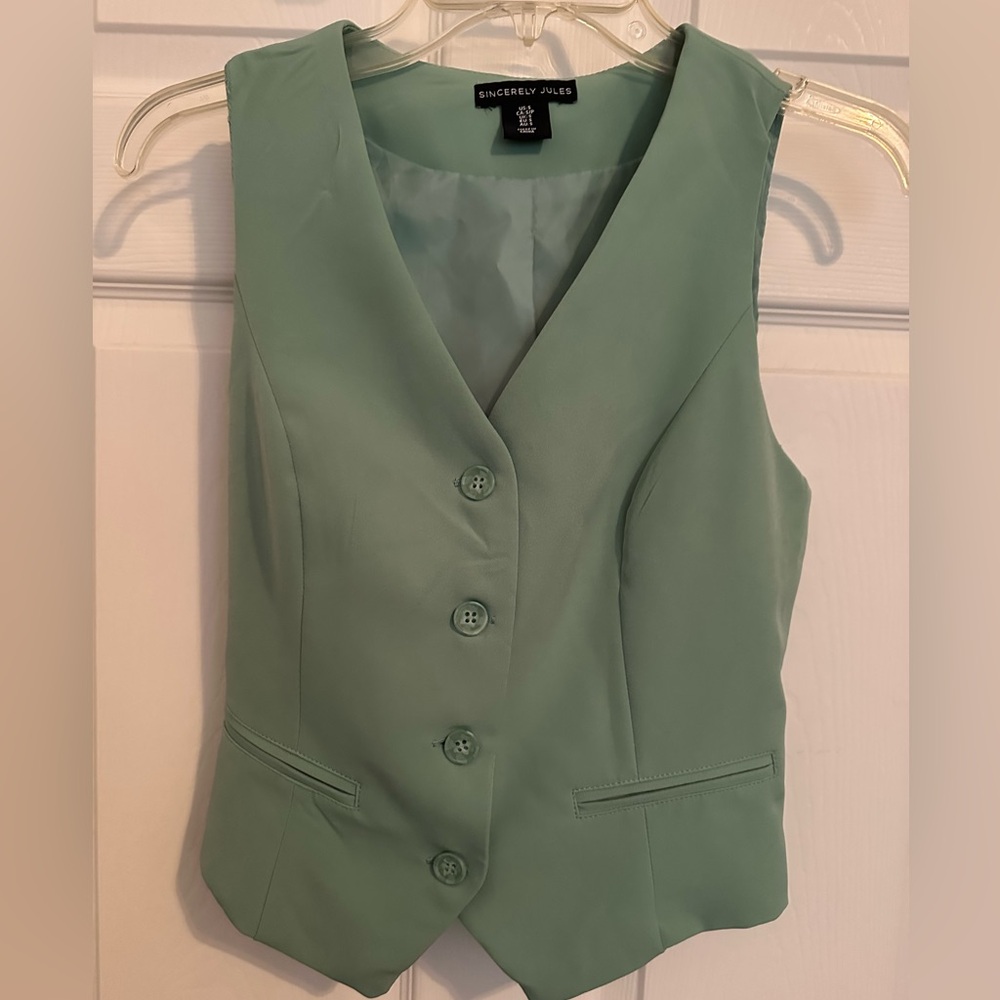 Sincerely Jules Light Green Vest
